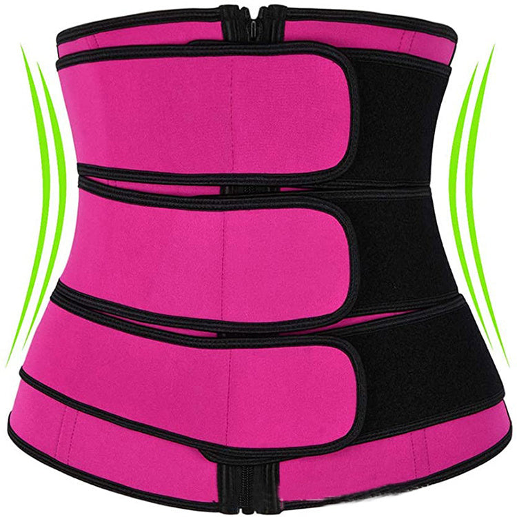 Tummy Sweat Shapewear Bodysuits - Women Waist Trainer Slimming 2-3 Belts Workout Shaper Corset