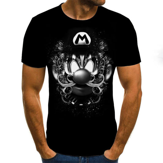 Printed 3D T-shirts -  Horror Skull Print Short Sleeve T-shirts For Men And Women