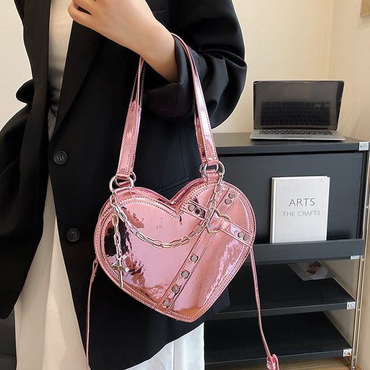 Chain Heart-shaped Bags - Large Capacity Love Shoulder Bag For Women Valentine's Day
