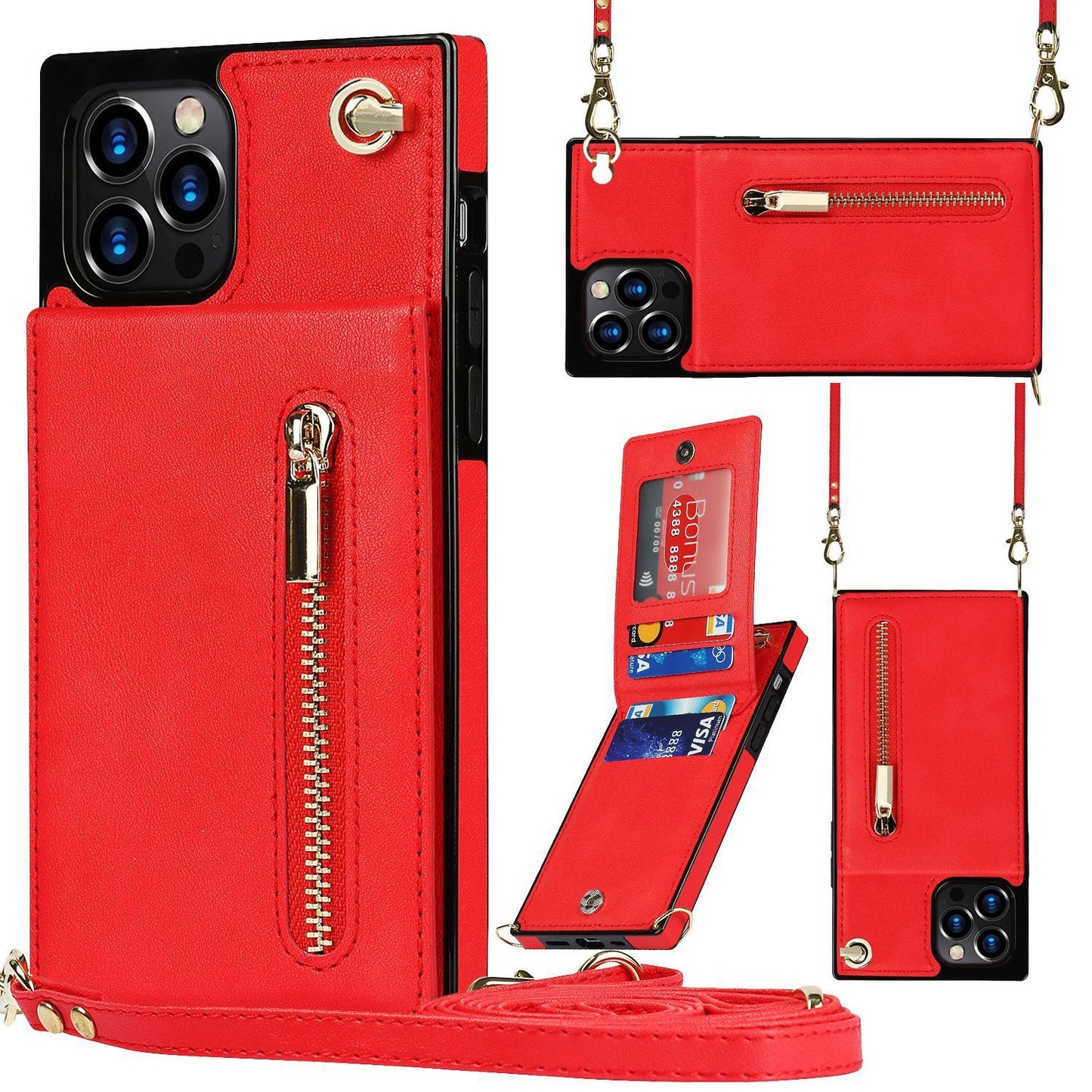 Leather Case Card Phone Case Explosive Style