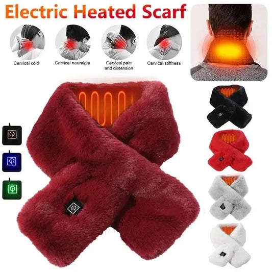 Heating Scarf USB Electric Heated Neck Wrap - Temperature Control Neck Warmer For Women Men