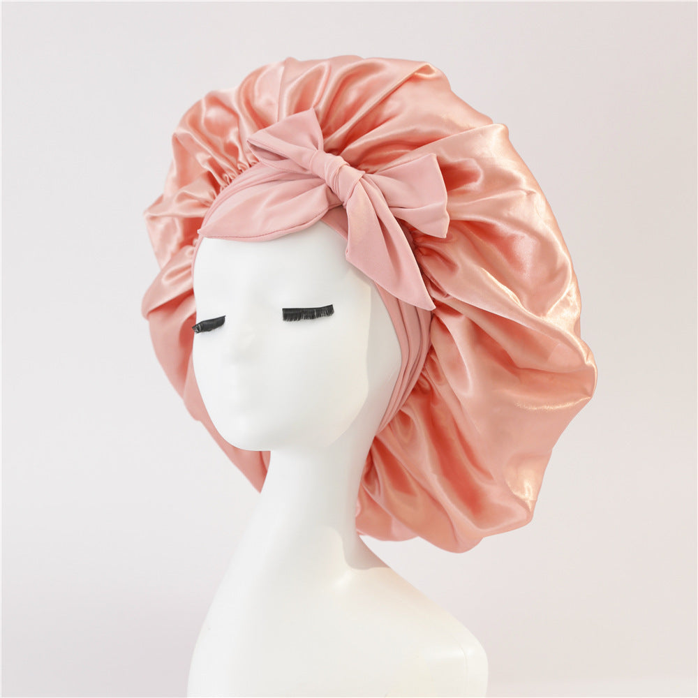 New Silk Bonnet - Women Satin Bonnet Hair Bonnet Night Sleep Cap Scarf Wrap For Curly Hair With Tie Band For Curly Hair