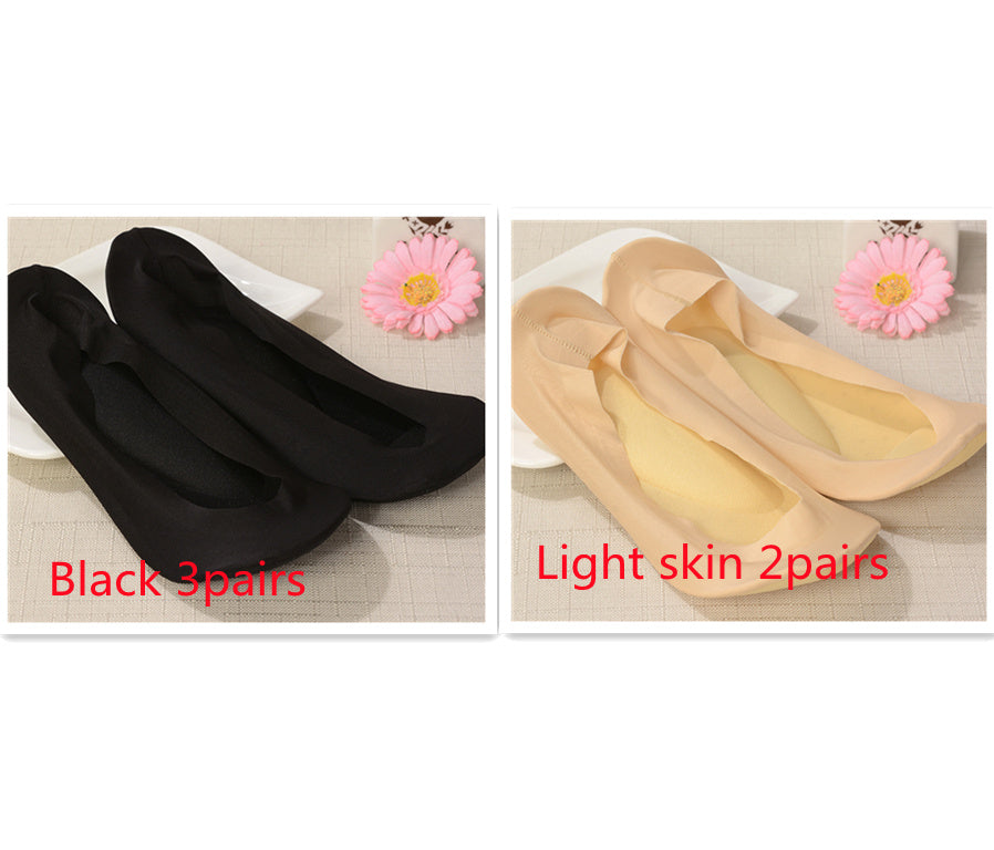 3D Arch Foot Massage Health Care Women Socks - Summer Socks Ice Silk Socks Invisible Slippers Feet Care