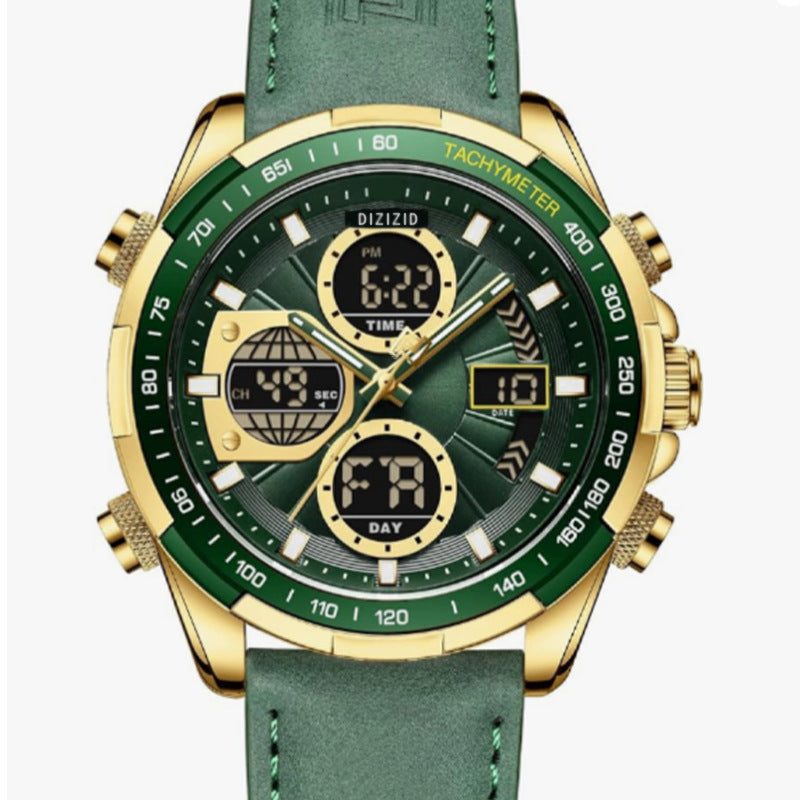 Alloy Leather Men's Business Watch Luminous Waterproof