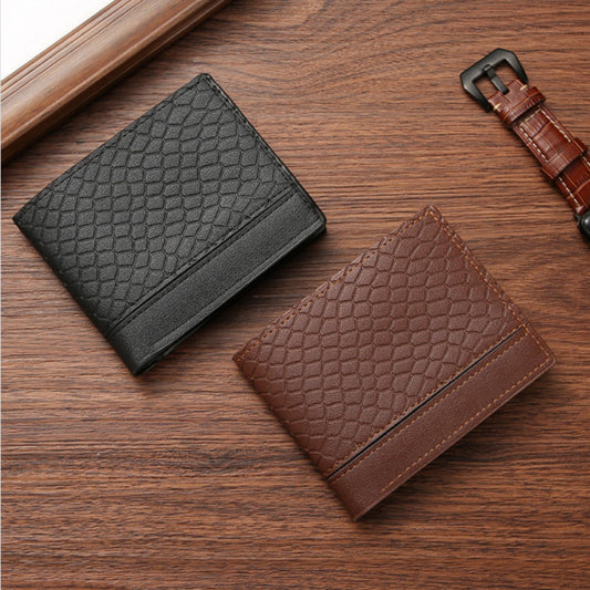 Snake Skin Pattern Men's Short Wallet