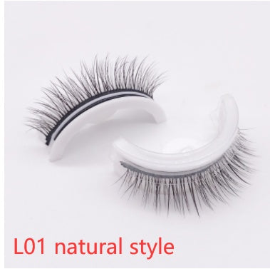 Reusable 3D Mink Lashes - Natural False Eyelashes Self Adhesive Glue Free Makeup Eyelash