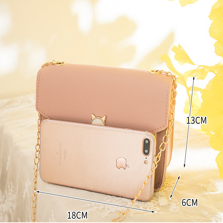 Small Messenger Bag - New Sweet And Cute Cat Tassel Decoration Chain