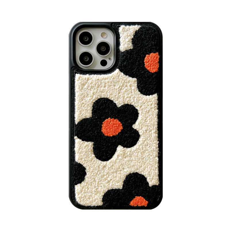 Autumn And Winter Mobile Phone Cases - Plush Flowers Are Suitable For Ladies