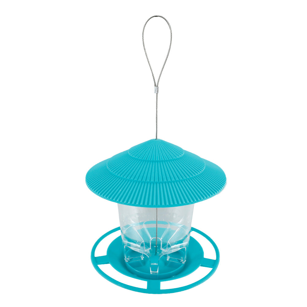 Hexagonal Plastic & Metal Bird Feeder - Attract Wild Birds with Easy Refill