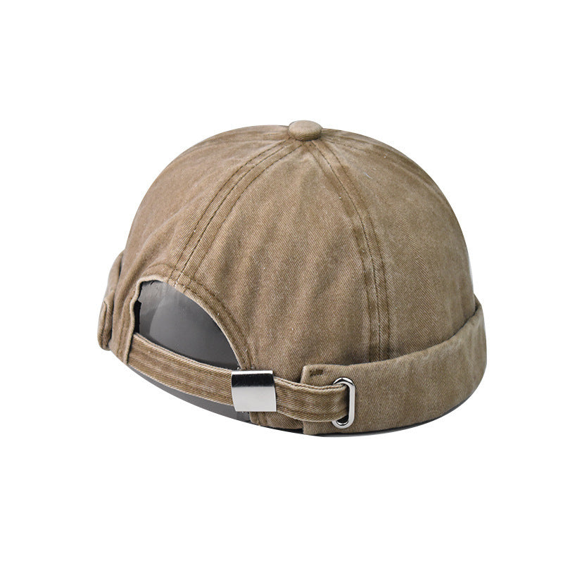 Washed Denim Eaves Distressed Skullcap