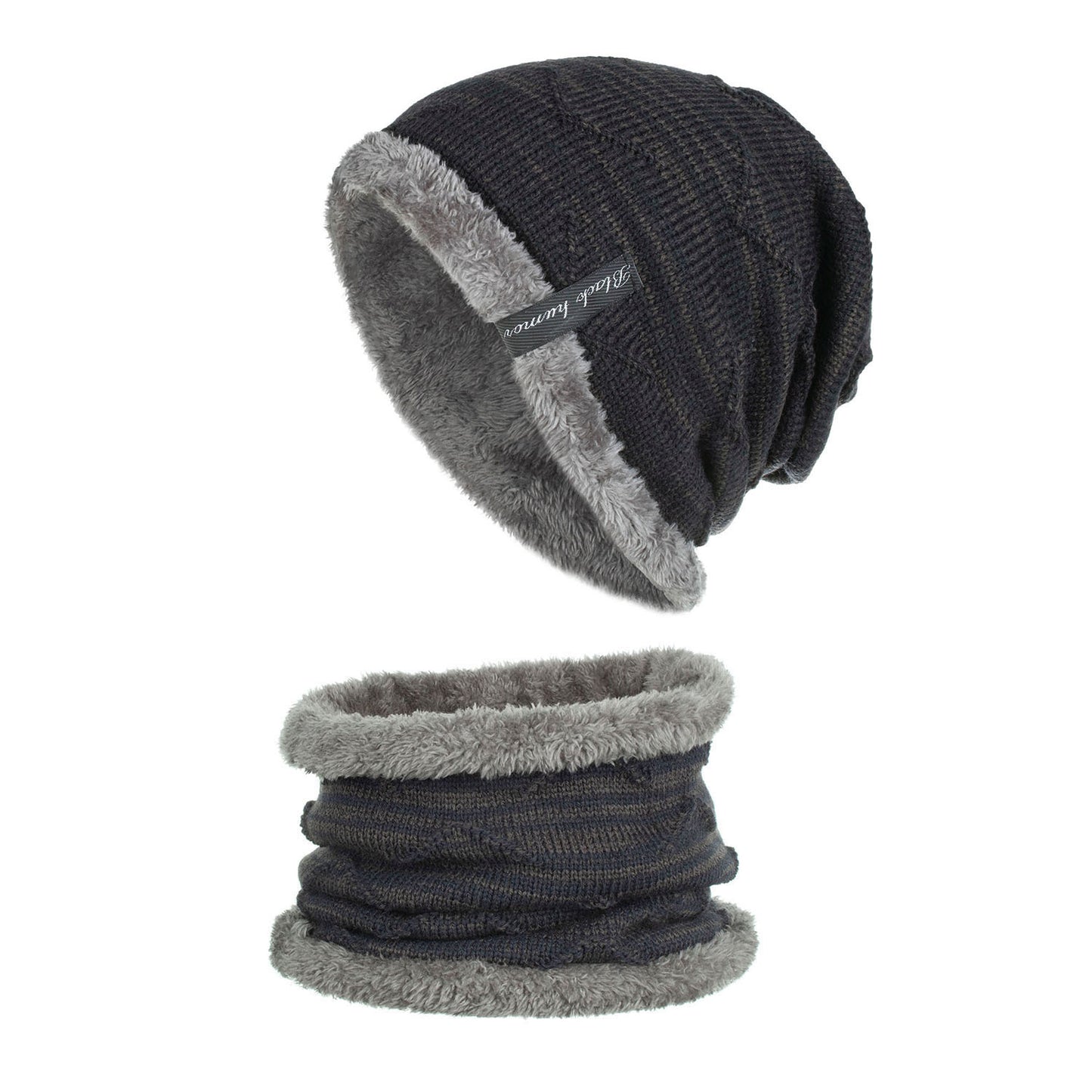 Diagonal Hook Hat Bib Knitted Woolen Hat