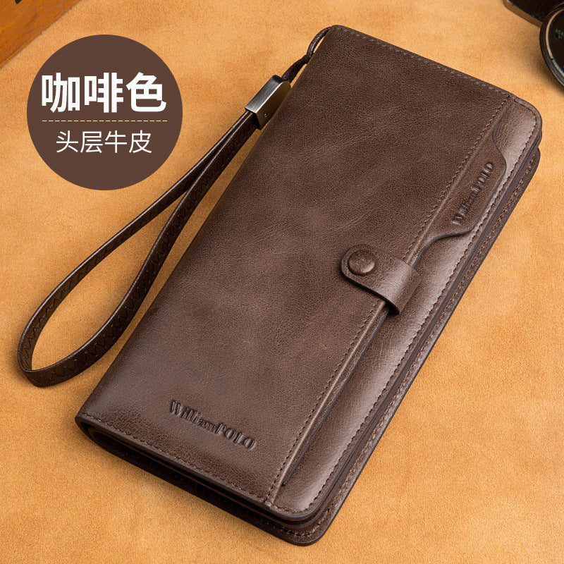 Men's Long Wallet - Genuine Leather Wallet