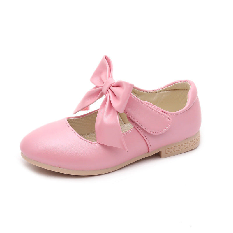 Quality Girls' Leather Shoes with Bowknot - Girls / Children Princess Shoes