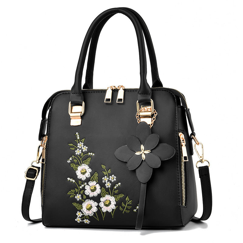 Fashion Flowers Embroidered Handbag - Women Shoulder Messenger Bags