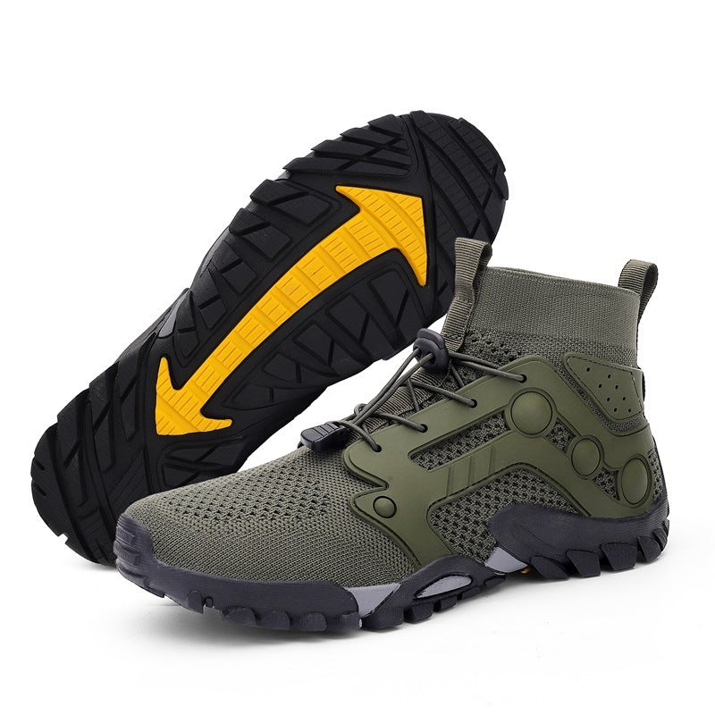 Outdoor Large Sized Hiking Shoes - Men's Lightweight High-top