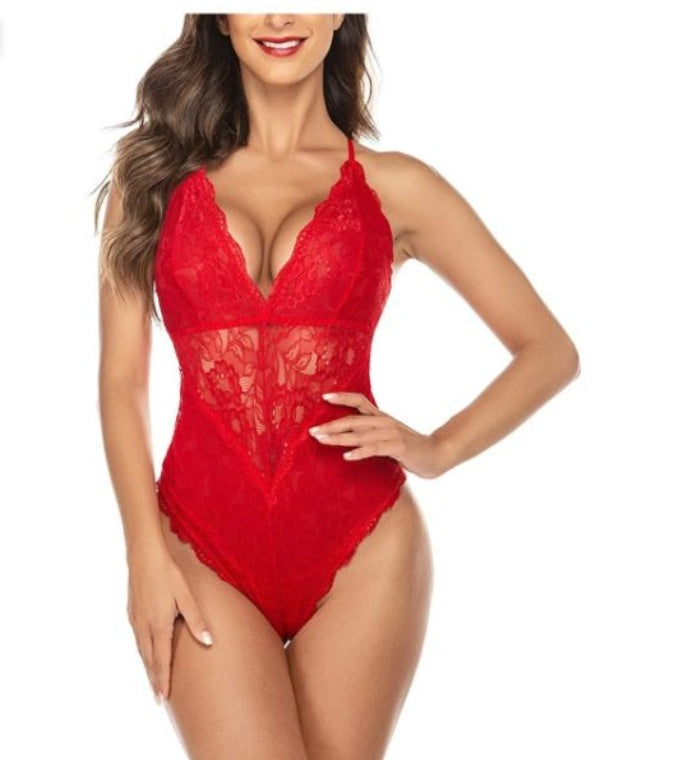 🔥 European & American Sexy Lingerie – Sensual Lace One-Piece Lingerie Set | Elegant, Comfortable & Alluring