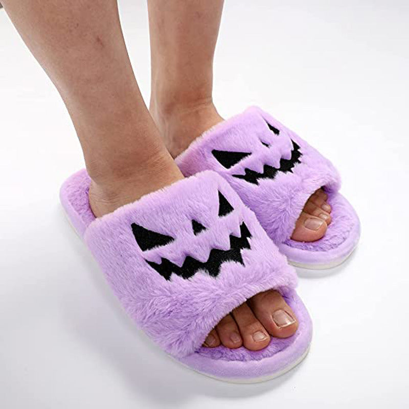 Halloween Shoes - Winter Cute Warm Home Slippers Women