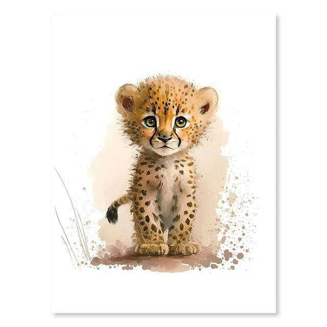 Cute Bedroom Animal inspired Wall Art – Frameless Canvas Hanging Painting! - JumoShop