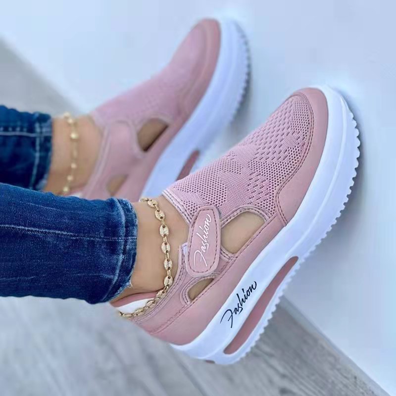 Women's Sneakers - Summer New Ladies Casual Low Wedge, Breathable Non-Slip Comfort Female Sport Shoes, Mesh Shoes Fashion Style