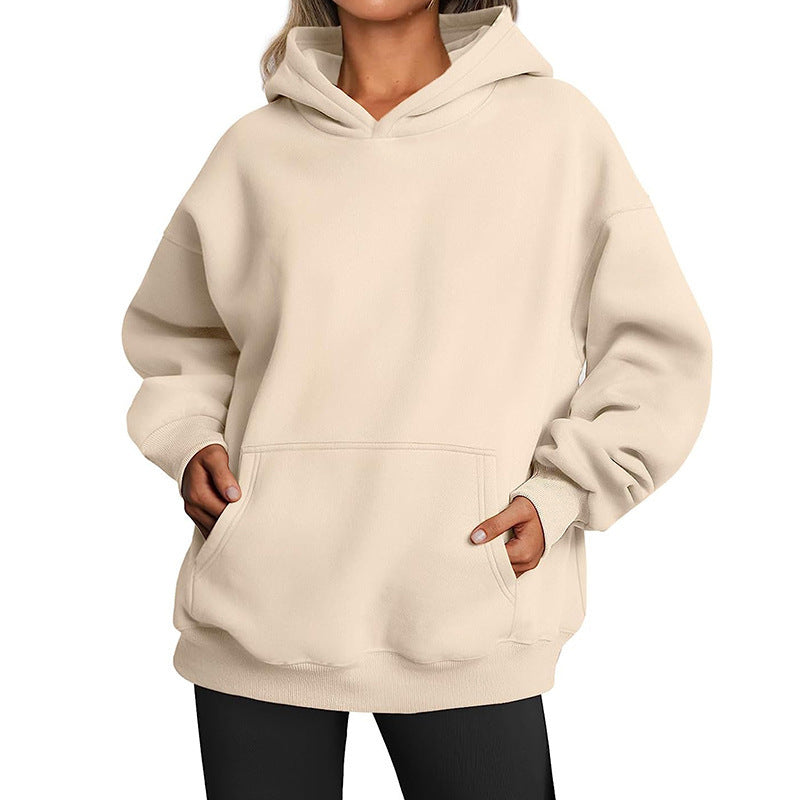 Women's Hoodies With Pockets - Fashion Solid Sweatshirt Oversized Hooded Sweater