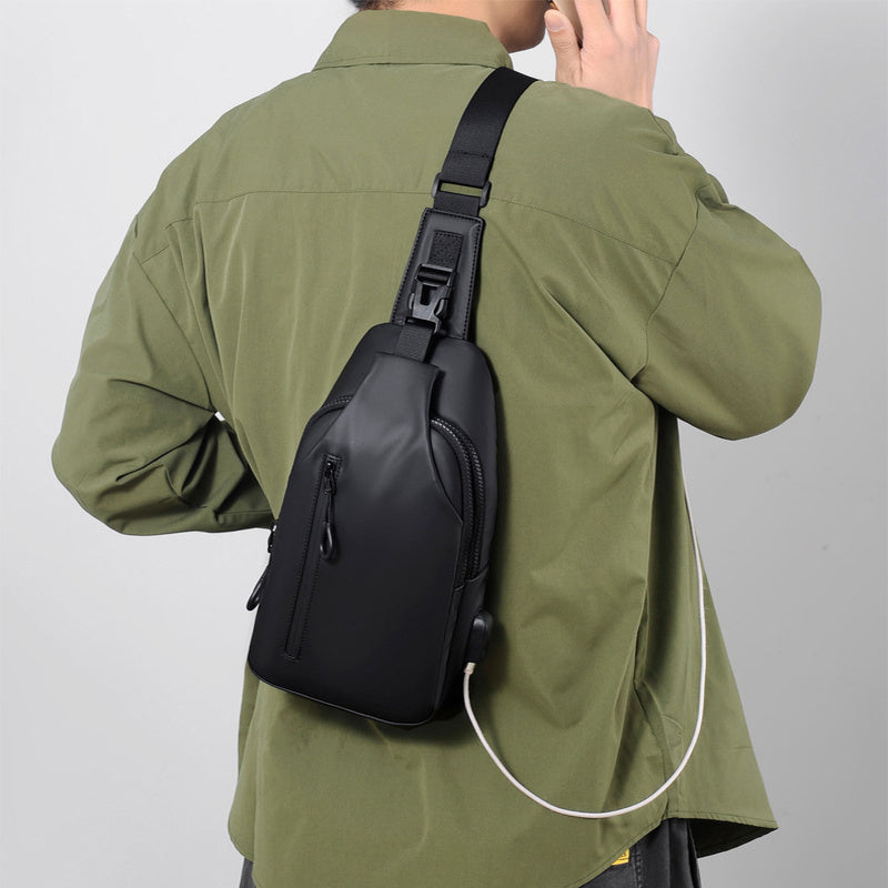 Black Sling Crossbody Backpack - Shoulder Bag For Men