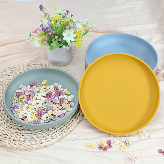 Creative Minimalist And Portable Children's Silicone Dining Plate