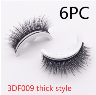 Reusable 3D Mink Lashes - Natural False Eyelashes Self Adhesive Glue Free Makeup Eyelash