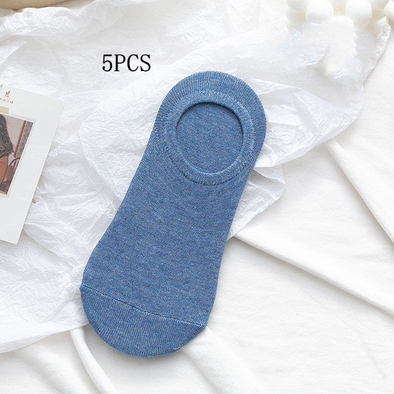 Solid Color Boat Socks - Spring Invisible Socks Socks Socks Net Red Men'S Socks