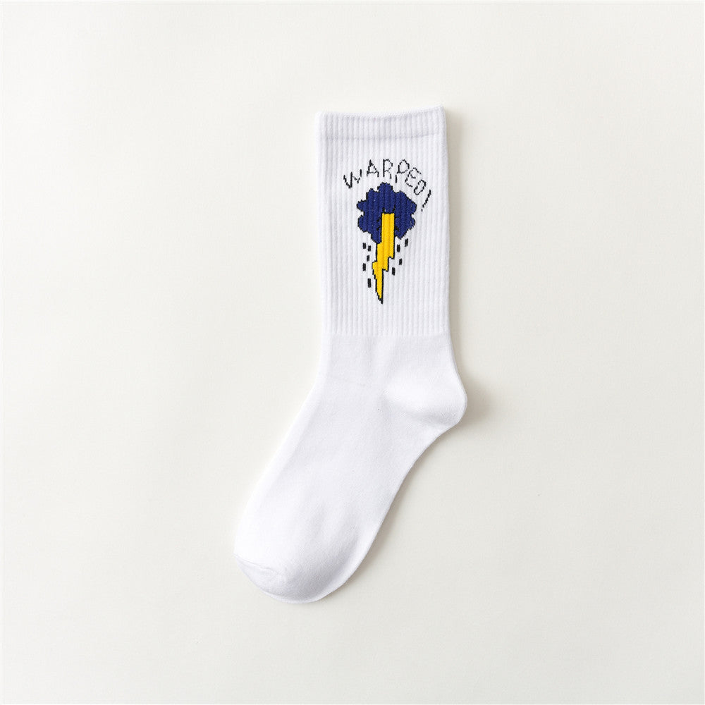 Hip Hop Skateboard Socks - Tube Socks Couple Socks