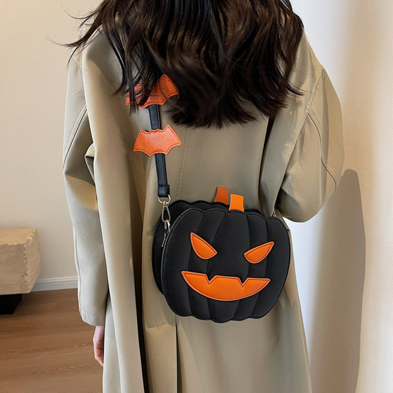 Halloween Bags - Funny Pumpkin Cartoon Shoulder Crossbody Bag