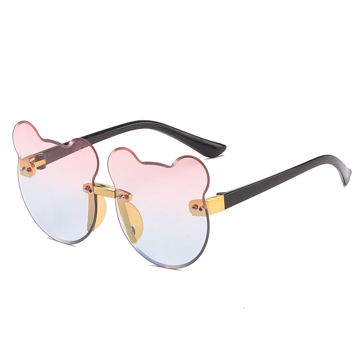 Cat Ear Frameless Shape Kids Sunglasses