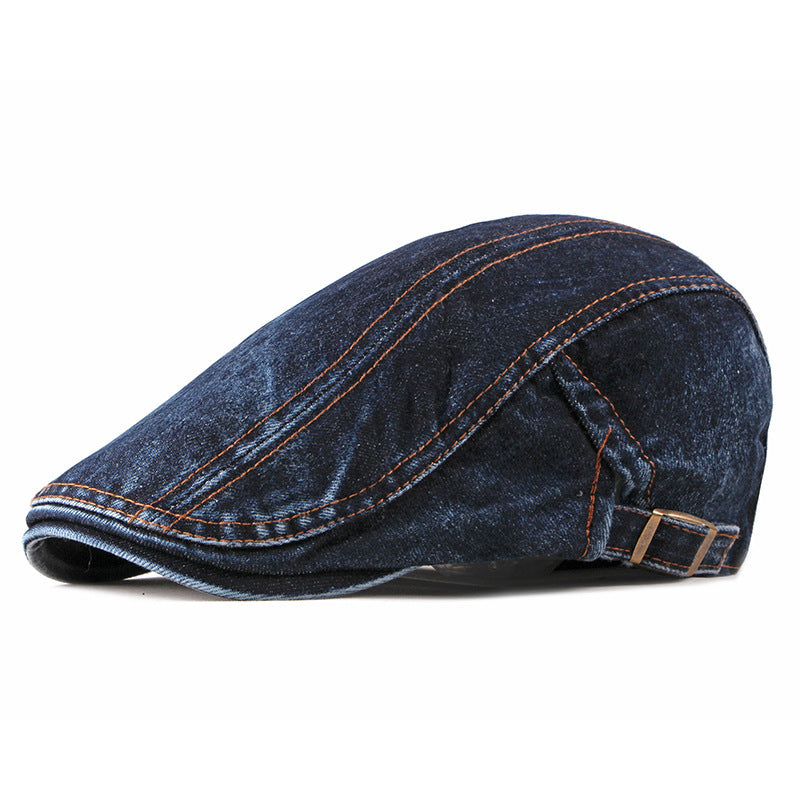Men's Fashion Wash Denim Beret
