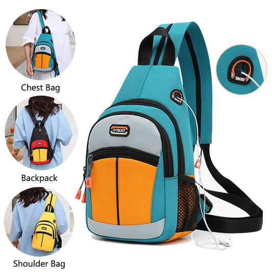 Women Sport Bags - Multifunctional Backpack Shoulder Bags With USB Design