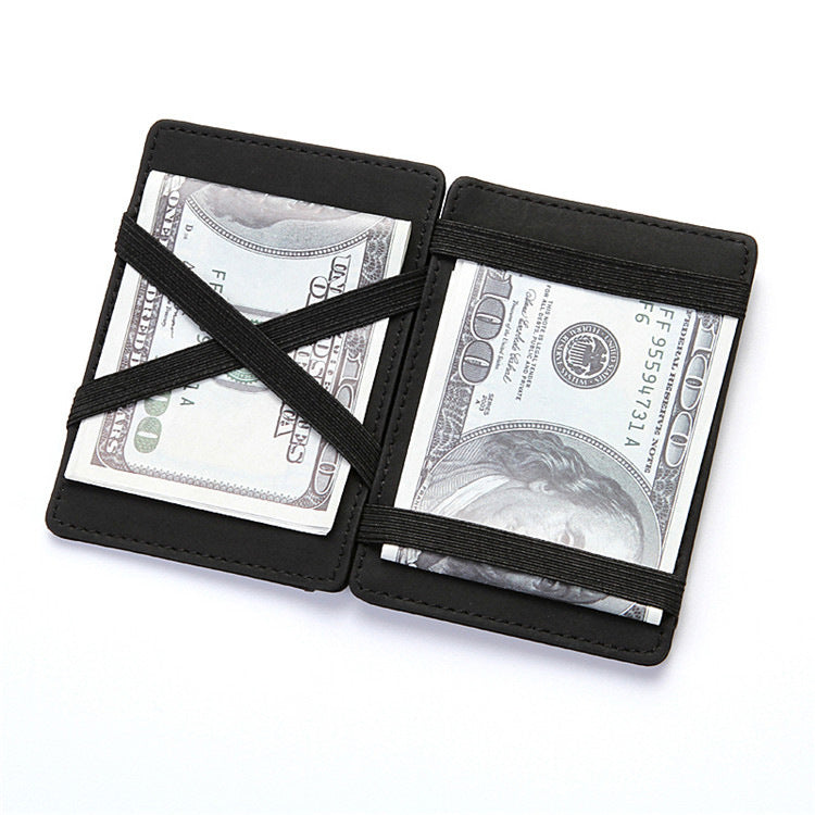 Creative Magic Wallet Flip Card Holder - Men's Lady's Wallet Zipper Coin Purse Short