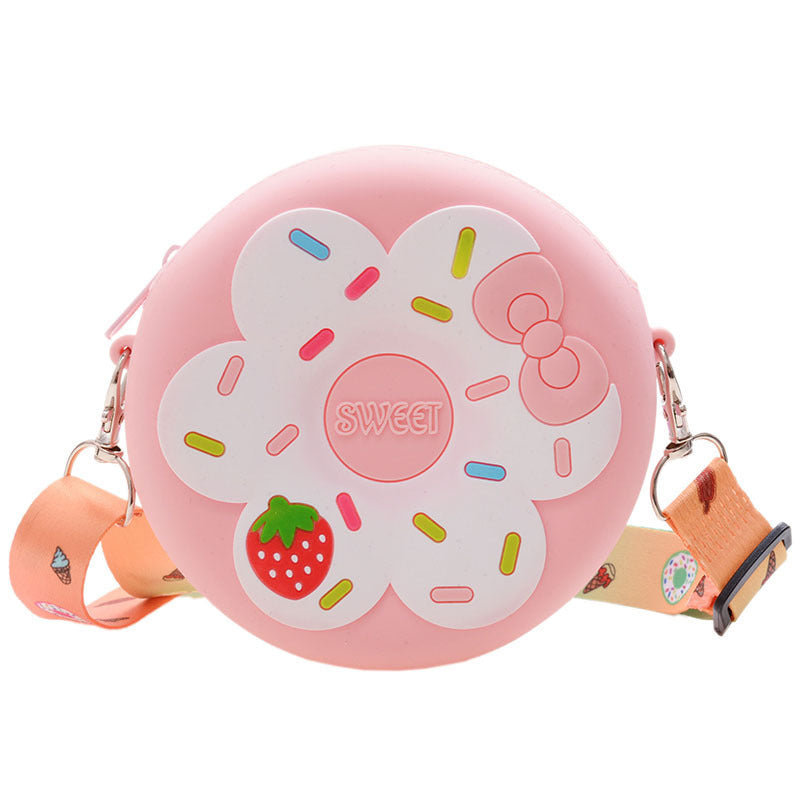 Silicone Portable Crossbody Bags - Fruit Donut Shoulder Bag