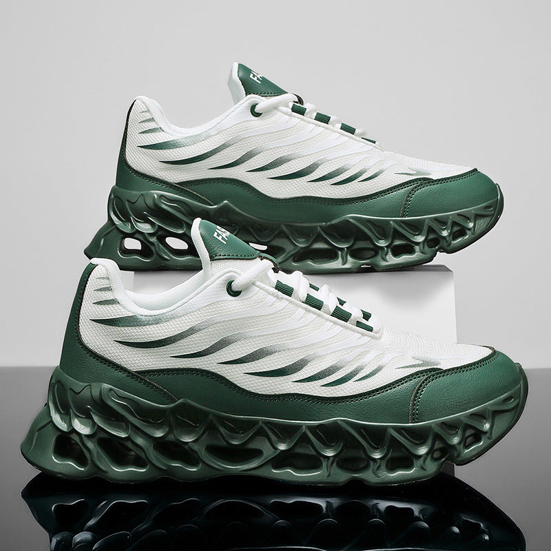 Men's Lace-up Sneakers - Thick-soled Daddy Vulcanized Shoes Outdoor Running Sports Casual Shoes