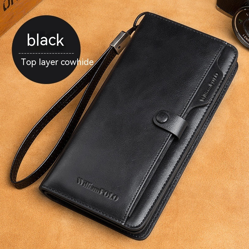 Men's Long Wallet - Genuine Leather Wallet