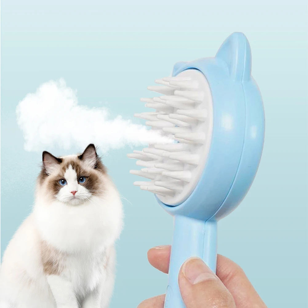 Rechargeable Multifunctional Cat Grooming Brush - Hair Cleaning Brush With Mist Self Cleaning Slicker Brush For Pets Dogs & Catsb Pet Products