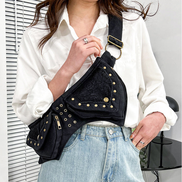 Vintage Waist Chest Bags - Women Crossbody Bag Waistpack Outdoor Mobile Storage