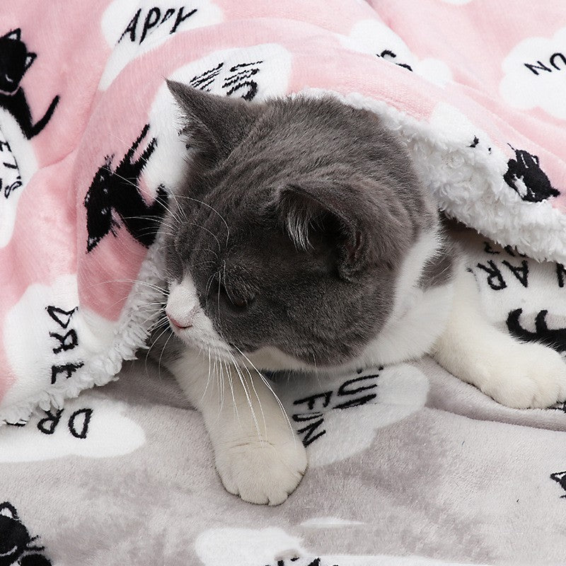 Pet Cotton Pad Thickened  Blanket - To Keep Dogs And Cats Warm