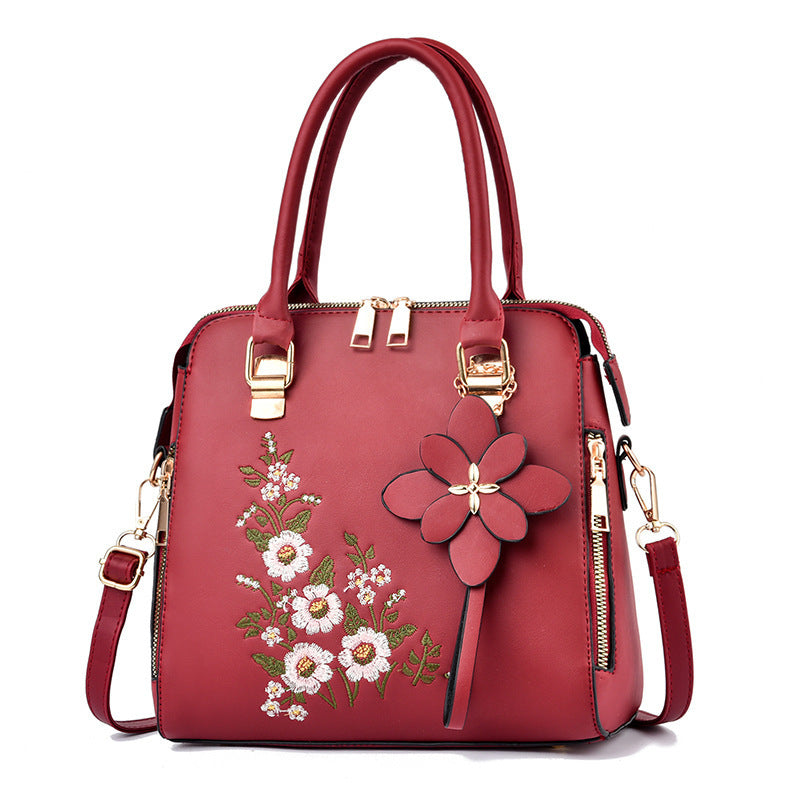 Fashion Flowers Embroidered Handbag - Women Shoulder Messenger Bags