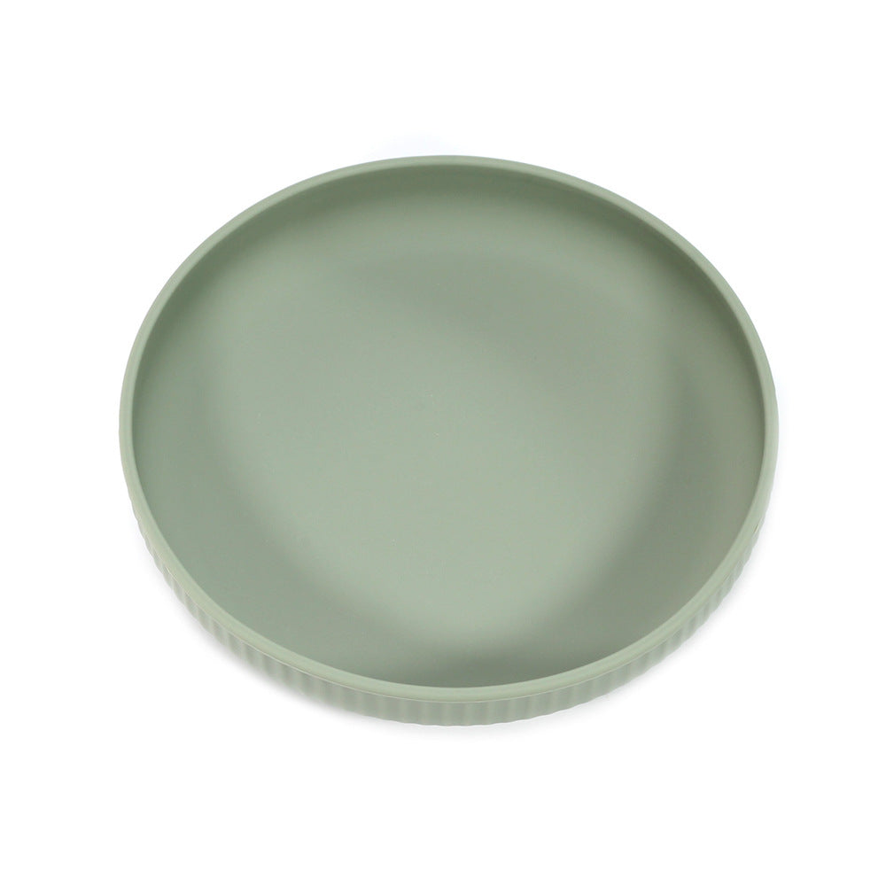 Creative Minimalist And Portable Children's Silicone Dining Plate