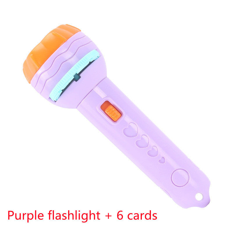 Cartoon Projection Flashlight - 80 Patterns Creative Children Flashlight Toy Projector Baby Toys Bedtime Story Book