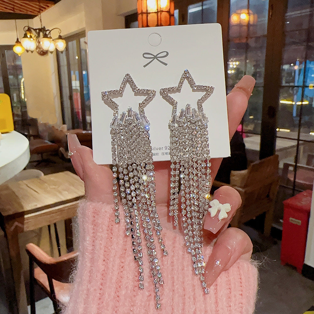 Sterling Silver Needle Light Luxury Pearl Earrings - Graceful Personality