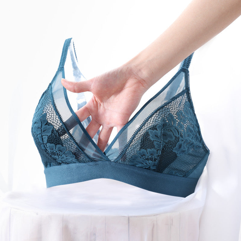 French Triangle Cup Bra - Sexy Lace Ultra-thin Bra