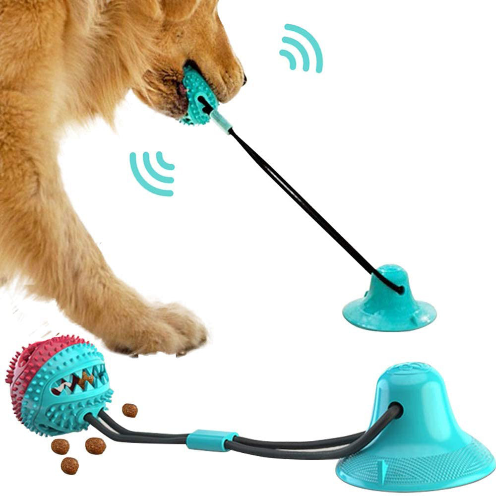 Dog Silicon Suction Cup Tug Interactive Toy - Pet Chew Bite Tooth Cleaning Toothbrush Feeding Pet Supplies