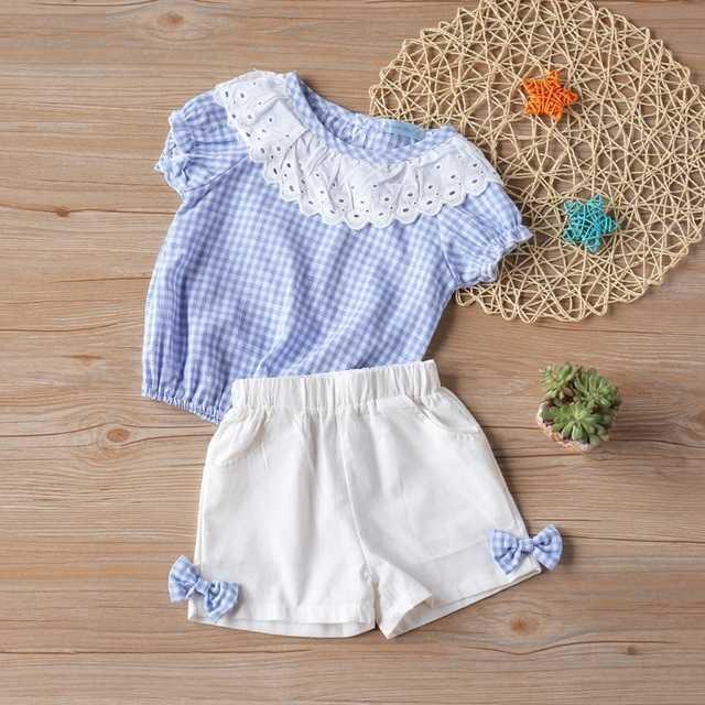 Summer Children Clothing Set - Big Bow T-Shirt & Shorts  Set