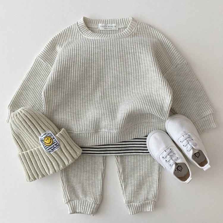 Infant Children's Sports Suit – Korean Baby Casual Two-Piece Sweater & Trousers Set! Infant Sports Suit, Baby Sweater Set, Korean Baby Clothes, Boys and Girls Outfit, Toddler Two Piece Set, Spring Baby Wear, Autumn Kids Clothes, Unisex Baby Clothing, - JumoShop