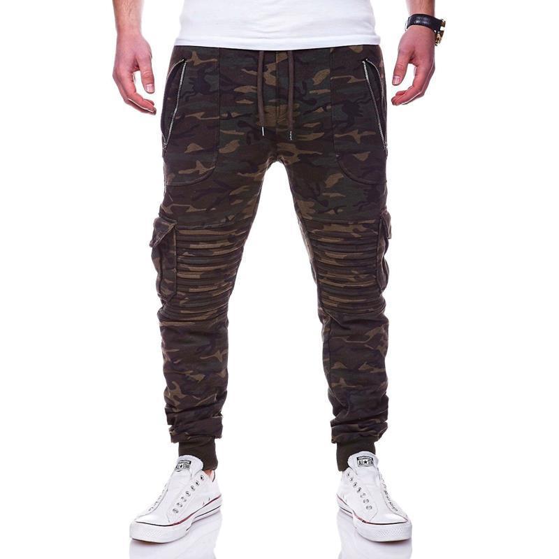 Sports Pants - Striped Pleated Casual Men's Pants