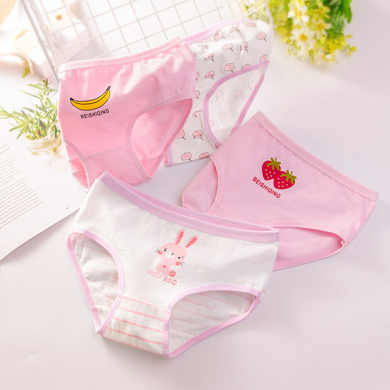 Soft Children's Underwear - Girls Pure Cotton Panties
